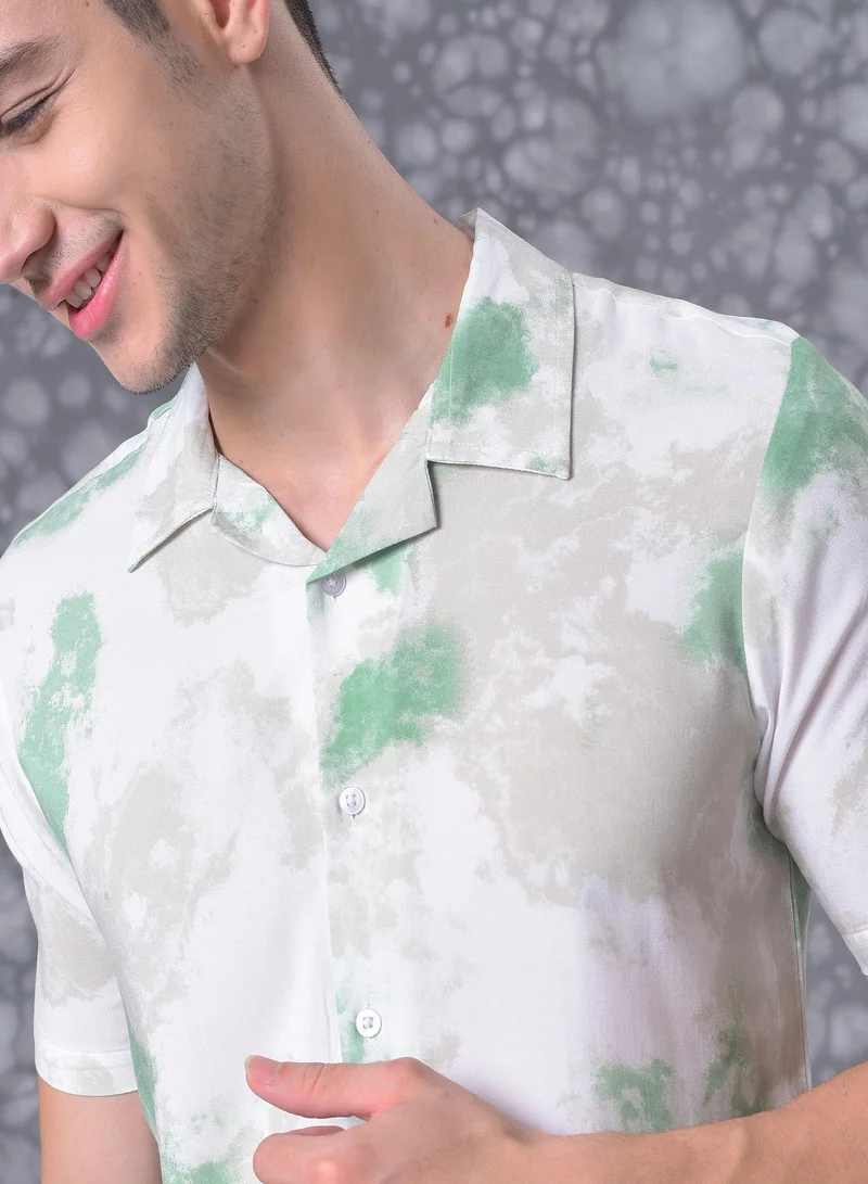 CAHOOT  Men's Multicolour Tie-Dye Print Co-Ord Set For Casual Wear | Cotton Rayon Fabric | Clothing Set Crafted With Comfort Fit & High Performance For Everyday Wear for Men | Best Price UAE